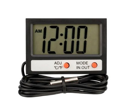 Электронный комнатно-уличный термометр с часами и выносным датчиком REXANT