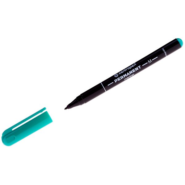 Маркер перманентный Centropen "2846" зеленый, пулевидный, 1мм