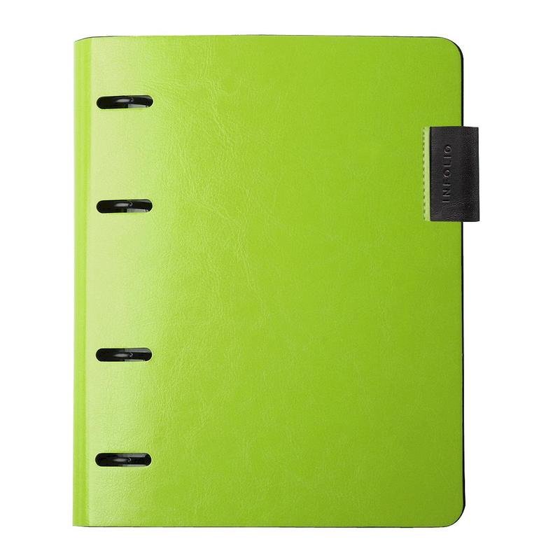 Обложка на кольцах А5, для сменных блоков Infolio Study Elegance, салатовая, 175х212 мм - фото №1