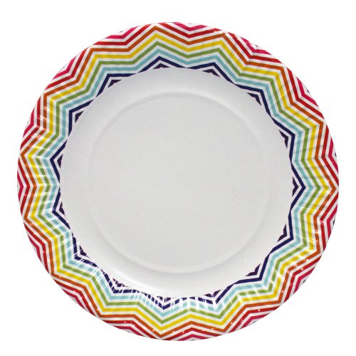 Тарелка картонная Зигзаг, диаметр 180 мм, 700 штук