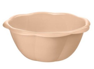 Миска пластиковая 1600 мл, диаметр 20 см, высота 7,5 см, цвет в ассортименте