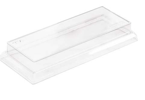 Прозрачная купольная крышка для пищевого контейнера объемом 700 мл надежно защищает и удерживает содержимое, предотвращает просыпание и сохраняет свежесть блюд. В комплекте с контейнером арт.19-5885 идеально подходит для фасовки салатов, гарниров, горячих блюд и закусок, обеспечивая удобство хранения и транспортировки. Крышка изготовлена из прочного пищевого ПЭТ, хорошо держит форму, устойчива к деформации, не пропускает жир и влагу, не впитывает запахи, подходит для холодных и горячих продуктов. Прозрачность способствует удобному контролю содержимого. Система защелкивания OneClick обеспечивает плотное закрытие и герметичность контейнера. Контейнер с крышкой находит широкое применение в ресторанах быстрого питания, кафе с услугой еды навынос, службах доставки, кейтеринге, кулинариях, кондитерских. Количество в упаковке 50 штук. 
