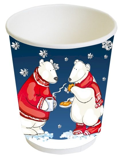 Бумажный стакан Белые Мишки Thermo Cup Soft Touch объёмом 250 мл (полный объём 280 мл) и диаметром 80 мм. Изготовлен из двухслойного картона, что обеспечивает улучшенную теплоизоляцию и комфортное удержание как с холодными, так и с горячими напитками. Внутреннее защитное покрытие предотвращает протекание и хорошо сохраняет температуру напитка. Стакан совместим со стандартными крышками для удобства переноски. Стакан украшен уютным тематическим рисунком, подходящим для зимнего сезона, детских мероприятий или брендов с дружелюбной эстетикой. Подходит для кофеен, фуд-кортов, семейных кафе, детских праздников и тематического кейтеринга. В упаковке 20 штук.
