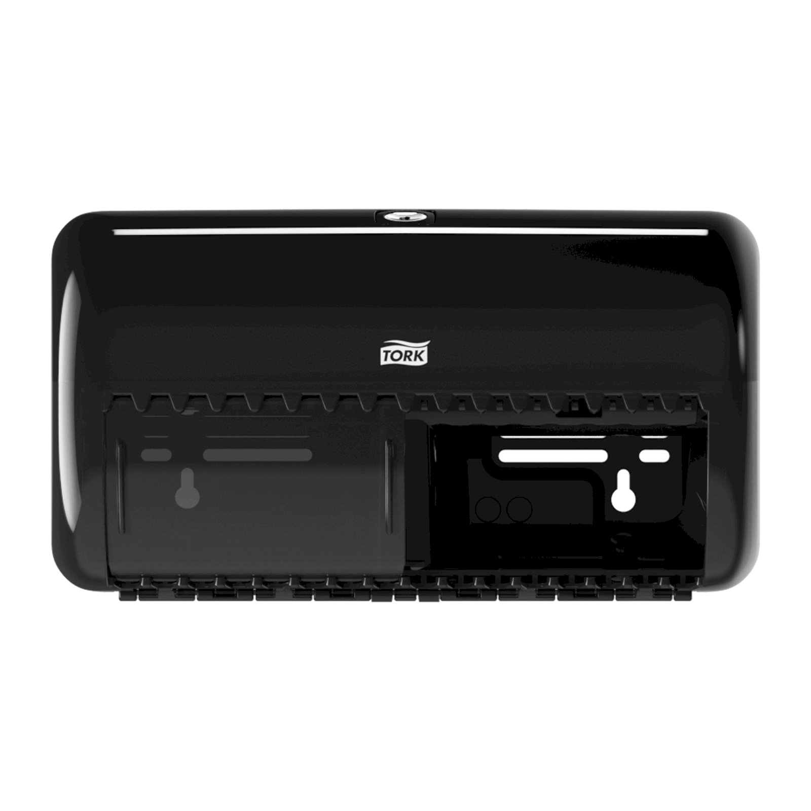Диспенсер для туалетной бумаги Tork (Торк) для туалетных комнат с низкой проходимостью. Диспенсеры серии Tork Elevation — это уникальное сочетание дизайна и функциональности, лучшие в своем классе диспенсеры на каждый день. Компактный размер защищает бумагу от повреждений. Вмещает 2 стандартных рулона. Имеет удобные зубцы для бесконтактного отрыва бумаги, в том числе без перфорации. Предусмотрена возможность замены рулона самим пользователем. Выполнен из черного пластика.

