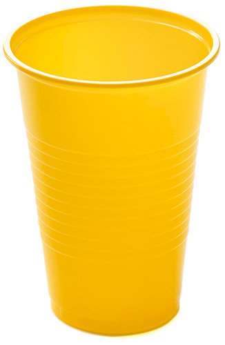 Стакан пластиковый, одноразовый РР Стандарт.  Объем 200 мл. Цвет желтый. В упаковке 100 штук. В коробке 3000 штук.