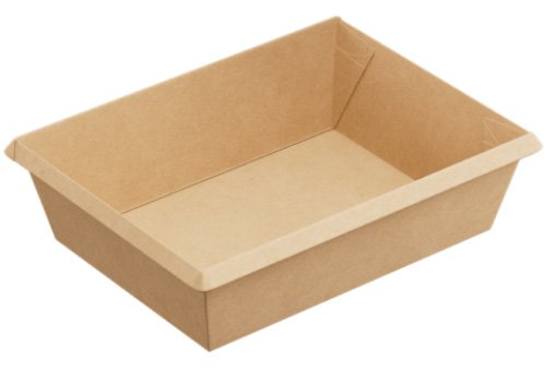 Контейнер OneClick 500 мл, 120х160х45 мм, крафт, 50 штук (крышка 19-5239, 19-5317, 19-5318)