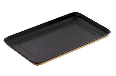 Прямоугольный лоток OnePlatter из плотного картона выполнен в сочетании крафтовой основы и чёрного ламинированного дна. Компактные габариты и низкие бортики делают его подходящим для подачи холодных и горячих блюд. Соответствует гигиеническим нормам, безопасен для контакта с пищей. Устойчив к перепадам температур, не размокает при контакте с сочными и жирными продуктами. Жёсткая конструкция не прогибается под весом содержимого, устойчива на поверхностях, удобна для удержания. Допускает разогрев в микроволновой печи. Лотки компактны при хранении, легко штабелируются. Подходят для фастфуда, кафе, фуд-кортов, кулинарий, кейтеринга и доставки. Пригодны для переработки. Размер 225х135х12. В упаковке 50 штук.