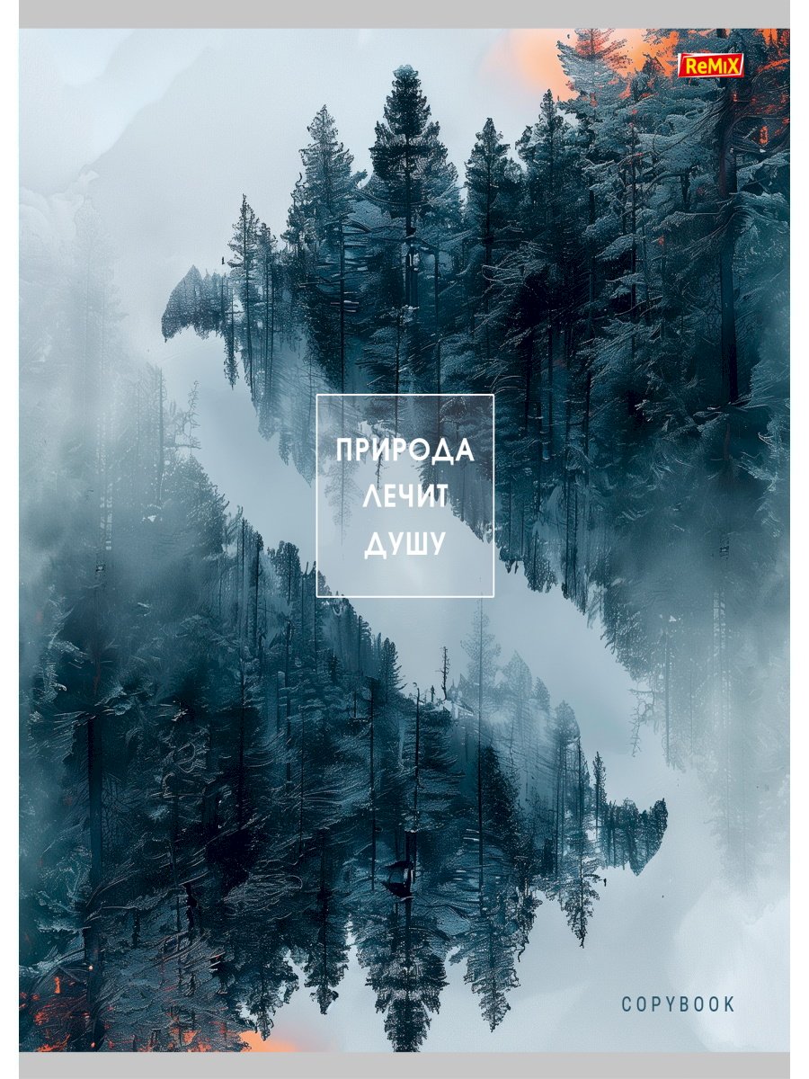 Тетрадь Природа лечит душу А4, 96 листов, скрепка, клетка