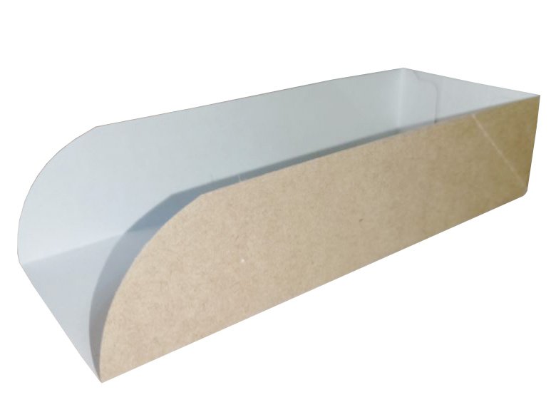 Лоток Оригамо для хот-дога предназначен для подачи и упаковки хот-догов, сосисок в тесте, корн-догов и других продуктов удлиненной формы. Выполнен из качественного крафтового картона плотностью 280 г/м2, обеспечивает экологичность упаковки и привлекательный натуральный внешний вид. Удобная форма лотка надежно удерживает продукт и обеспечивает комфортное употребление. Картонная упаковка впитывает излишки жира и соусов, сохраняя чистоту рук покупателя. Лоток подходит для использования в заведениях быстрого питания, фуд-кортах, кафе, на фестивалях и уличных точках продаж. Размер лотка 180х69х40 мм подходит для стандартных хот-догов и аналогичных изделий. Крафтовый цвет придает упаковке стильный и современный вид, подчеркивает натуральность и качество продукта. Материал безопасен для контакта с пищевыми продуктами, не содержит ламинации. Упаковка легко утилизируется и подлежит переработке, что соответствует современным требованиям экологичности.