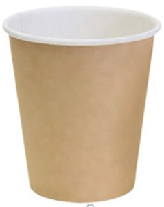 Стакан бумажный 300 мл, диаметр 90 мм, высота 110 мм, темный крафт, 50 штук
