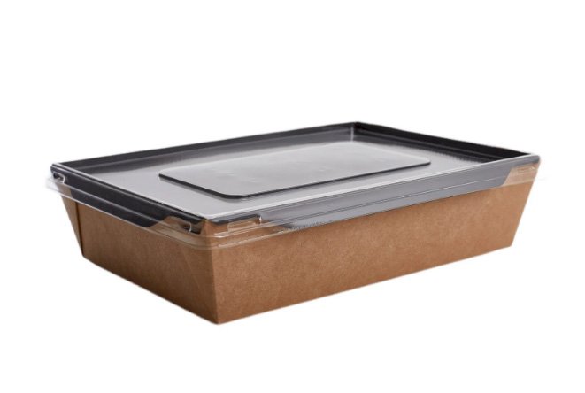 Салатник подходит для фасовки и транспортировки холодных и горячих готовых блюд. Может использоваться для разогрева содержимого в микроволновой печи. Изготовлен из бумаги крафтового цвета, дно черное. Устойчив к механическим повреждениям и деформации, хорошо держит форму. Внутренняя ламинация препятствует размоканию упаковки. Объем 800 мл. Размер салатника 207х127х55 мм, размер основания 186х106 мм. В упаковке 400 штук. Салатник поставляется в собранном виде, готов к использованию. К салатнику подходит крышка арт. 19-7484 (поставляется отдельно). Картонный салатник широко используется в ресторанах быстрого питания, кафе, службах доставки еды на вынос, на выездных мероприятиях.