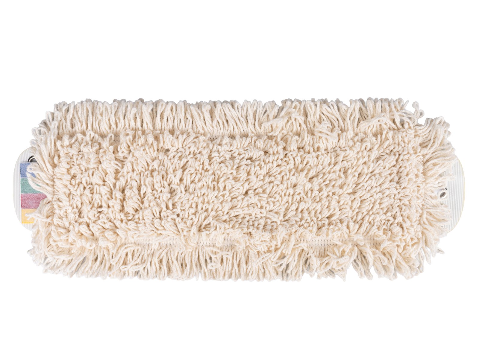 МОП плоский 40х13 см, хлопок, белый, уши с 3-мя люверсами