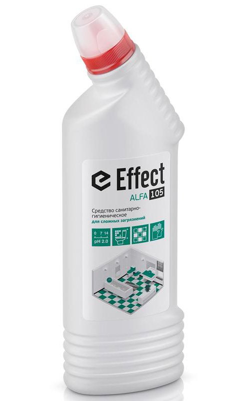 Effect Альфа 105 Средство для удаления сложных загрязнений — профессиональное чистящее средство повышенной эффективности для борьбы с самыми стойкими и трудновыводимыми загрязнениями. Разработано специально для использования в условиях интенсивной эксплуатации в офисах, торговых центрах, медицинских учреждениях, предприятиях общественного питания и промышленных объектах. Универсальная формула средства эффективно справляется с жировыми отложениями, застарелыми пятнами, следами от маркеров и ручек, остатками клея, смолистыми загрязнениями и другими сложными видами грязи на различных поверхностях. Подходит для очистки металлических, пластиковых, керамических и стеклянных поверхностей. Может применяться для удаления загрязнений с оборудования, инвентаря, рабочих поверхностей и напольных покрытий. Средство быстро проникает в структуру загрязнений, растворяет их и облегчает механическое удаление. Не оставляет разводов и следов после применения.

Область применения: профессиональный клининг, промышленные предприятия, медицинские и образовательные учреждения, предприятия торговли и общественного питания, административные здания, транспортные средства.
