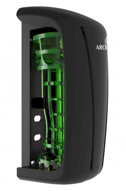 Диспенсер Aroterra Tower Dispenser предназначен для ароматизации воздуха в профессиональных и бытовых условиях. Выполнен из высококачественного пластика, обеспечивающего долговечность и устойчивость к воздействию механических повреждений. Конструкция диспенсера позволяет экономично расходовать содержимое и обеспечивает точное дозирование. Механизм подачи работает плавно и надежно, предотвращая протекание и разбрызгивание. 

Прочный пластиковый корпус легко очищается и дезинфицируется, что важно для поддержания гигиены. Устойчивое основание предотвращает опрокидывание диспенсера во время использования. Стильный черный цвет гармонично сочетается с любым интерьером.
