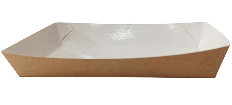 Лоток для хот-дога Оригамо, 180х80х30 мм, с ламинацией, крафт, 200 штук 