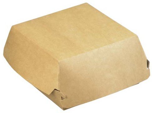 Коробка для гамбургера Оригамо 127х127х80 мм, с ламинацией, 200 штук   - фото №1