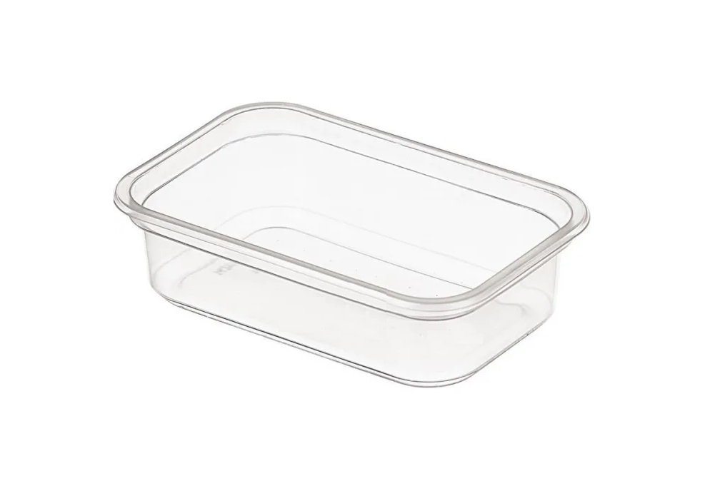 Контейнер под запайку изготовлен из прозрачного полипропилена. Безопасен для контакта с пищевыми продуктами, устойчив к жирам, влаге и перепадам температур, подходит для хранения в холодильнике и разогрева в микроволновой печи (после снятия упаковочной пленки). Предназначен для фасовки и доставки готовых блюд, салатов, овощных и фруктовых ассорти, различных десертов и полуфабрикатов. Совместим с ручными и автоматическими системами запайки пленкой благодаря ровной верхней кромке, обеспечивающей герметичность. Широко используется в ресторанах быстрого питания, кулинариях, службах доставки готовых обедов, кейтеринге и пищевых производствах, при организации питания в транспорте и проведении выездных мероприятий. Материал контейнера пригоден для вторичной переработки. Размер контейнера 142х92х38 мм.