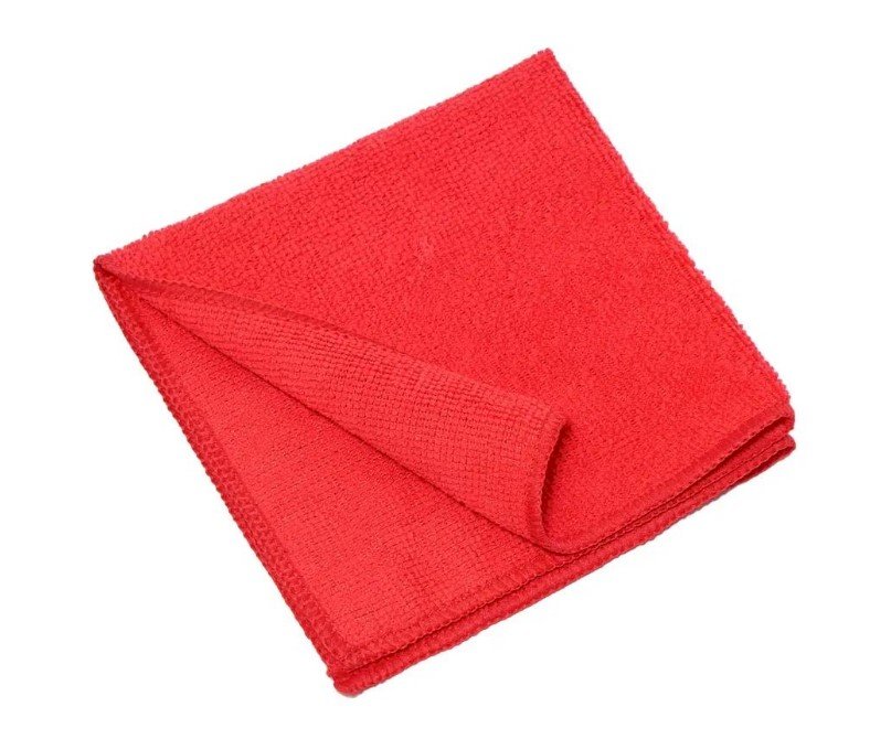 Салфетка из микрофибры 30х30 см, 190 г/м2, красная