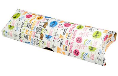 Упаковка для роллов 750мл 200х70х55мм PILLOW цвет Белый, "с печатью "Enjoy" *600