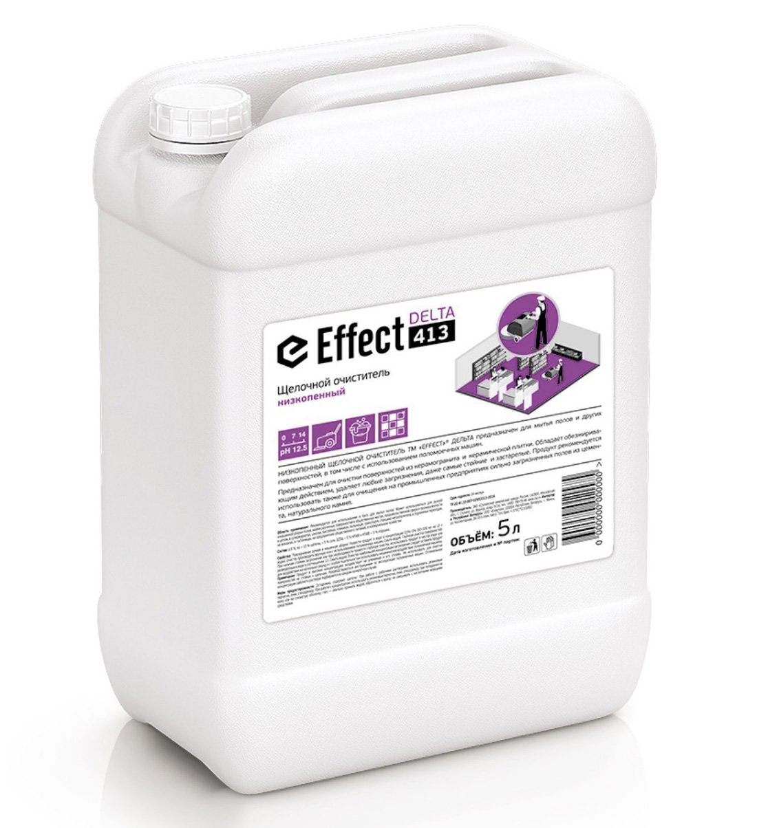 Effect Дельта 413 Низкопенный щелочной очиститель, 5 литров