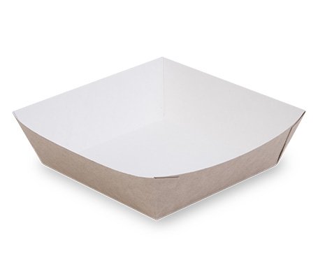 Лоток для фастфуда 139х139х42 мм, крафт, 480 штук