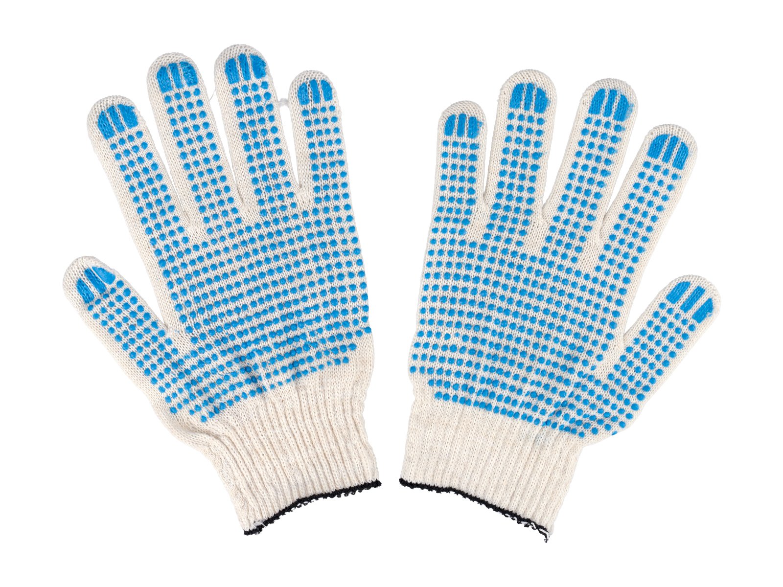 Перчатки хлопчатобумажные Эконом, с ПВХ напылением, 2 нити, 10 класс, 500 пар