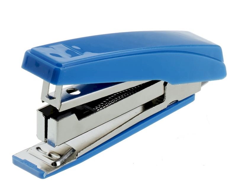 Степлер №10 до 10 листов, пластиковый корпус, синий