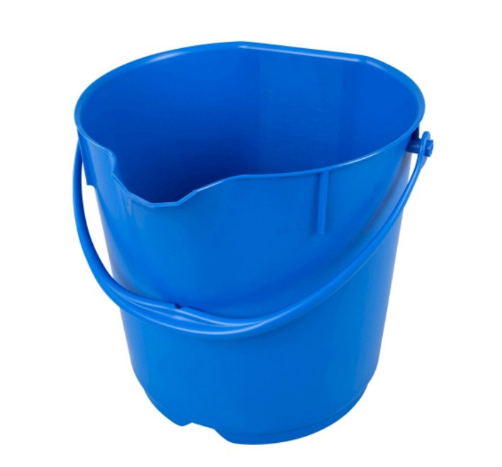 Ведро пластиковое противоударное FBK без крышки, 15 литров, синее