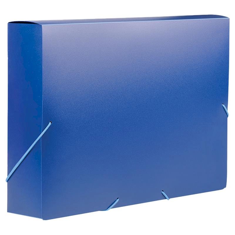 Папка-короб на резинке А4, 700 мкм, 50 мм, 0,7 мм, синяя