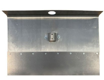 Лопата для уборки снега алюминиевая 500х375х1,5 мм, однобортная, с накладкой, без черенка