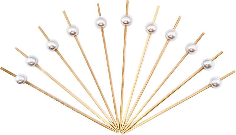 Пика бамбуковая Белая жемчужина, 7 см, 100 штук в упаковке