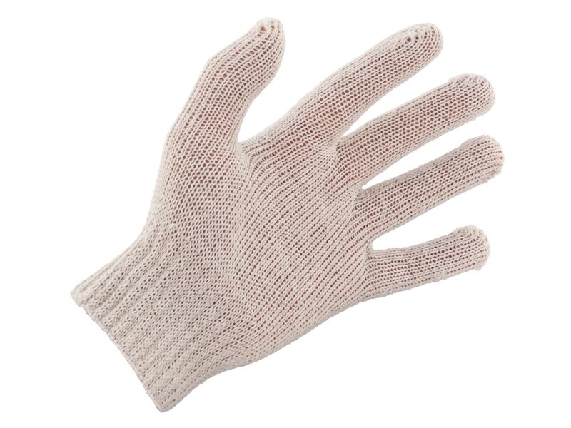 Перчатки хлопчатобумажные Эконом, без напыления, 4 нити, 7 класс, 500 пар