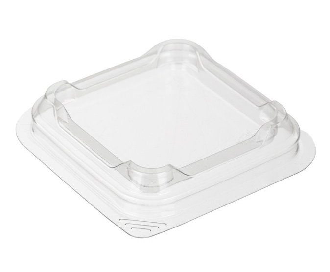Крышка для контейнеров Д-320К предназначена для герметичного закрытия пластиковых контейнеров объемом 320 мл. Выполнена из высококачественного ПЭТ (полиэтилентерефталата), обеспечивает прочность, химическую стойкость и безопасность при контакте с пищевыми продуктами. Прозрачный материал позволяет видеть содержимое контейнера. Квадратная форма крышки размером 83х83 мм обеспечивает плотное прилегание к контейнеру, сохраняет свежесть и герметичность упакованной продукции. Высота 120 мм позволяет наполнять контейнер объемными блюдами и десертами. Крышка надежно фиксируется на контейнере, предотвращая протекание и сохраняя товарный вид продукции во время транспортировки и хранения.