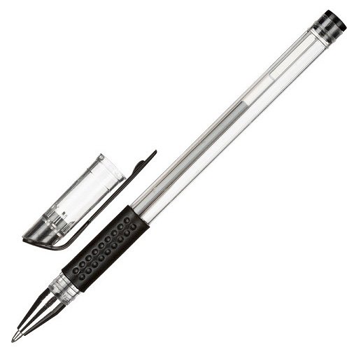 Ручка гелевая Economy черная, 0,5 мм, манжетка