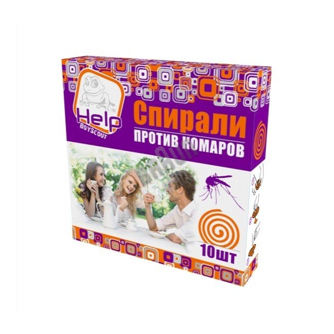 HELP Спирали от комаров МАЛОДЫМНЫЕ 10 шт/уп *60